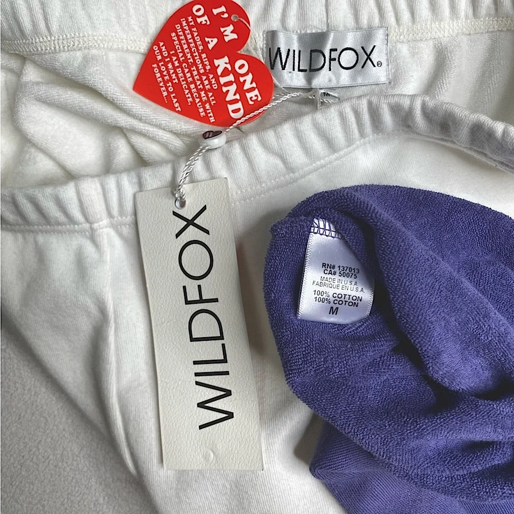 Wildfox Women's Knox Jogger Sweatpants 'Edelweiss Wash' Size (M) Medium NEW - Picture 11 of 11